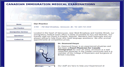 Desktop Screenshot of canadianimmigrationmedicals.com